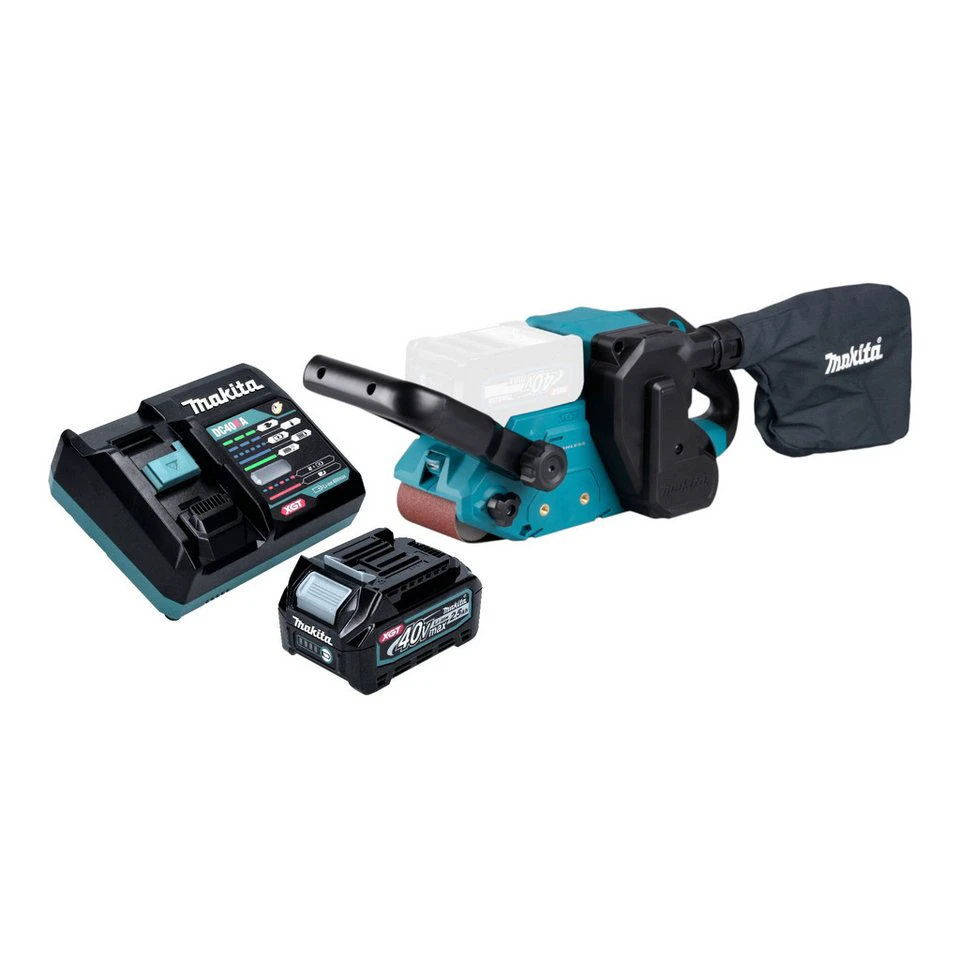 Makita Akku-Bandschleifer BS001G 40 V max. 76 x 533 mm Brushless Akku 2,5 Ah Ladegerät