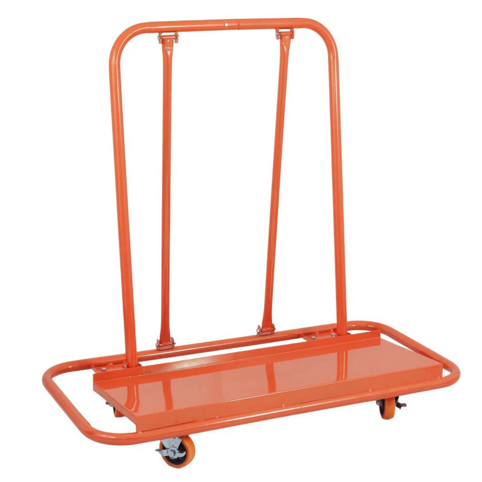 autolock Transportwagen Plattenwagen mit Rollen für Gipskartonplatten 1000 kg Orange