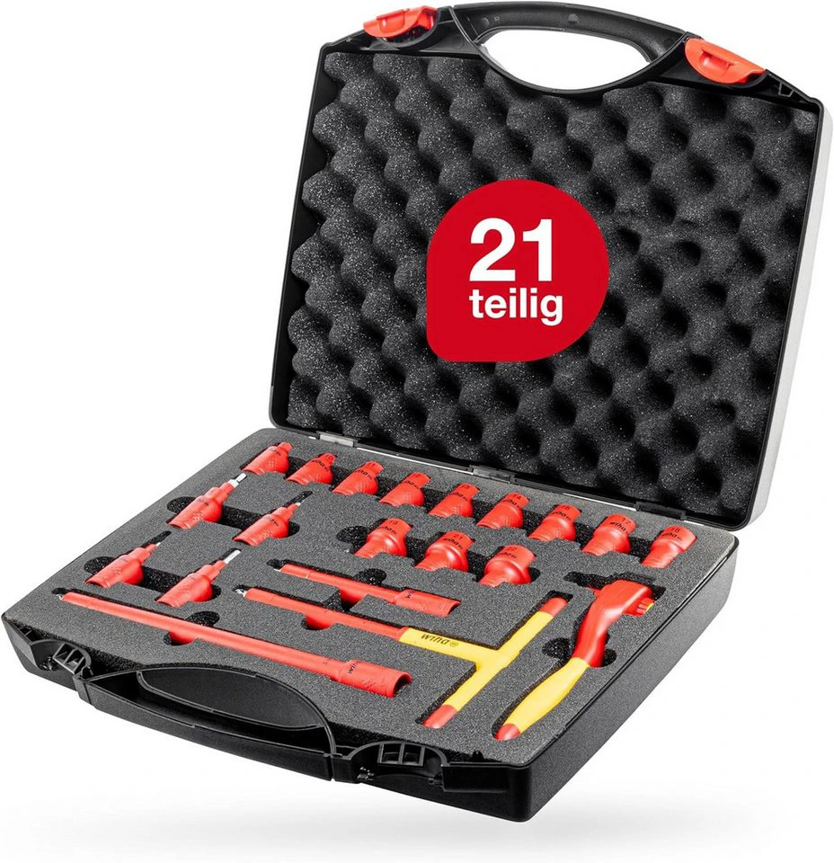 Wiha Ratschenringschlüssel (43023) 21-teilig isoliert 3/8 Zoll Set