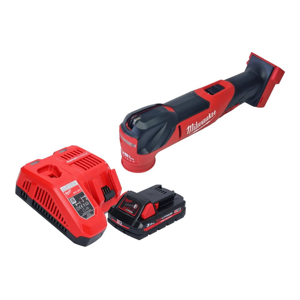 Milwaukee Akku-Multifunktionswerkzeug M18 FMT-301 18 V Brushless 3,0 Ah Ladegerät