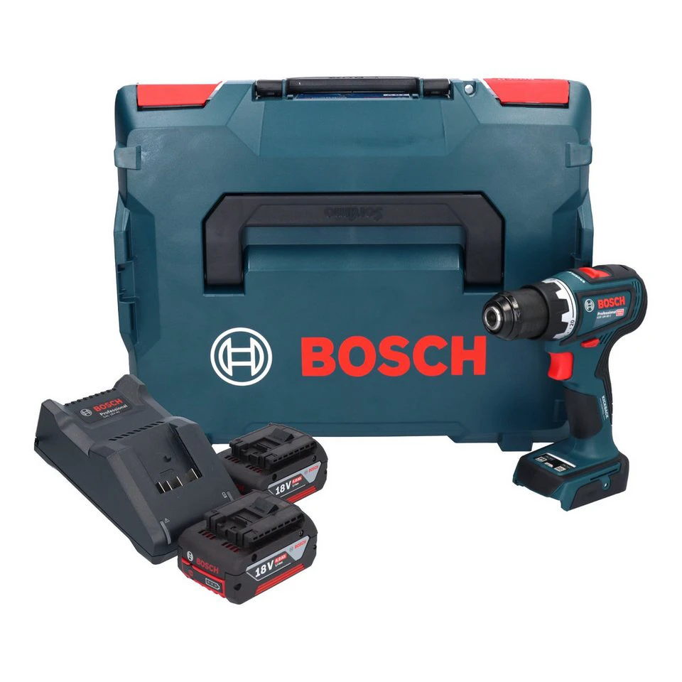 Bosch Professional GSR 18V-90 C Akku-Bohrschrauber 64 Nm 2 Akkus 4 Ah Ladegerät L-Boxx