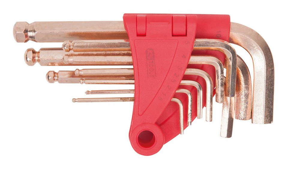 KS Tools Stiftschlüssel BRONZEplus 9-teilig Kugelkopf Innensechskant