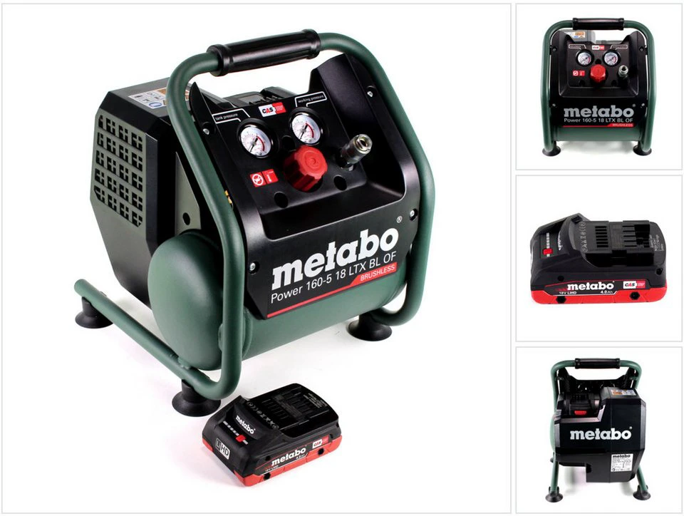 Metabo Power 160-5 18 LTX BL OF Akku-Kompressor 18 V 8 bar ölfrei