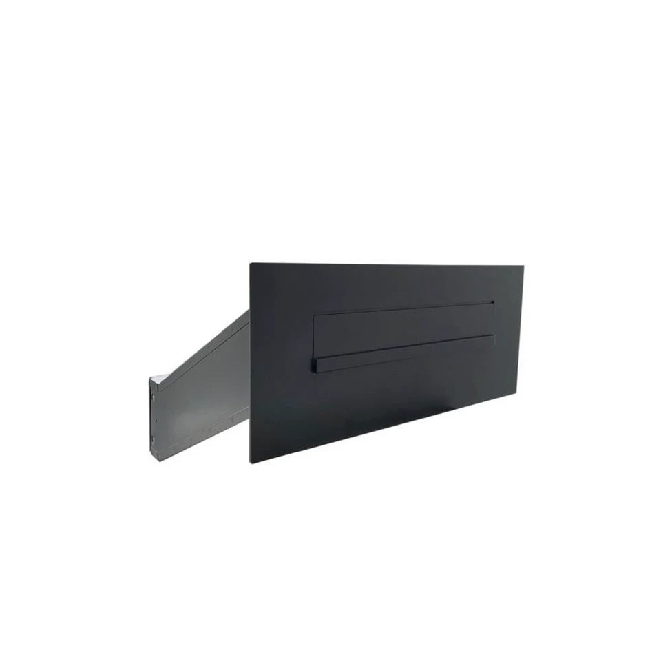 Letterbox24 Briefkasten FLAT Design Durchwurfbriefkasten DX-041 RAL 7016 Tiefe 23-38 cm