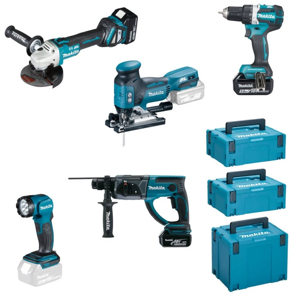 Makita DLX5066TJ Akku-Spezialset Elektrowerkzeug-Set 18 V