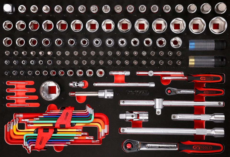 Brilliant Tools Bit- und Steckschlüsselset 1/4" + 1/2" 137-tlg. Schaumstoffeinlage 811.1137