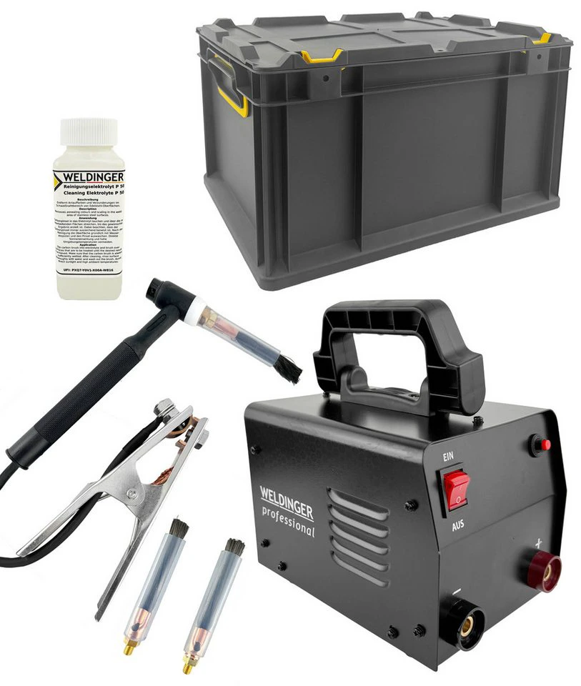 WELDINGER Clean Perfekt CP300 Schweißnahtreinigungsgerät 300 Watt Elektrolyt Transportbox
