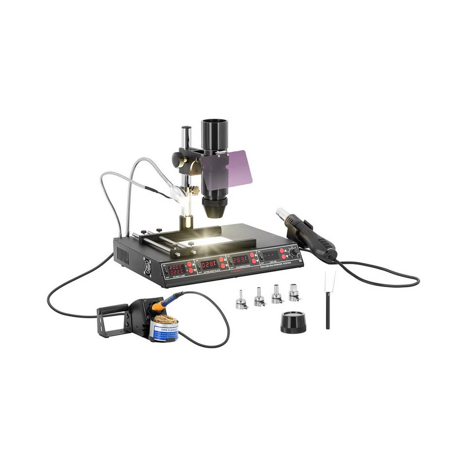 Stamos Welding Group Lötstation S-LS-15 Basic 4-in-1 1450 W Vorwärmplatte Infrarotlampe