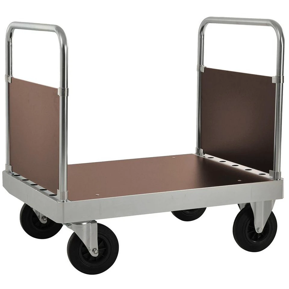 OSWALD Transportgeräte Plattformwagen mit 2 Stirnwänden 1.200 x 800 x 960 mm 800 kg verzinkt NK133-3B