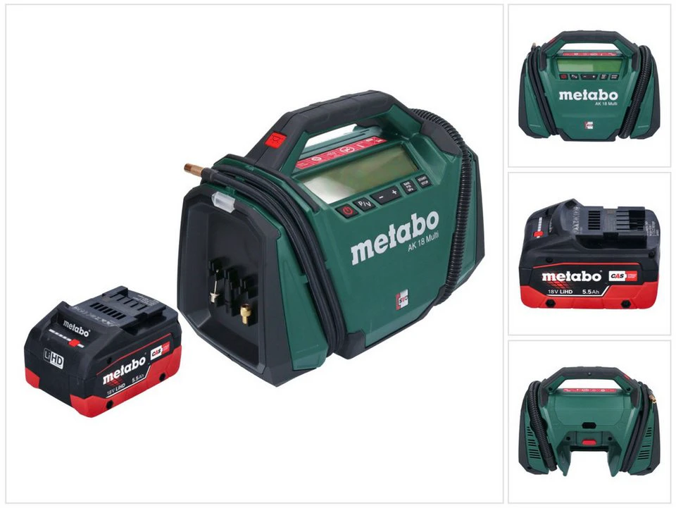 Metabo AK 18 Multi Akku-Kompressor 18 V 11 bar 5,5 Ah ohne Ladegerät