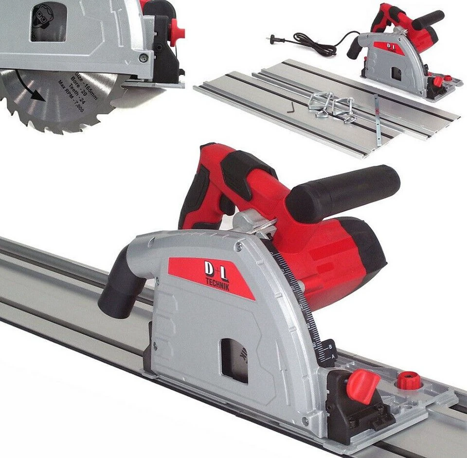 Apex Tauchsäge 1450 W mit Führungsschienen 2 x 700 mm 165 mm HM-Sägeblatt 56483