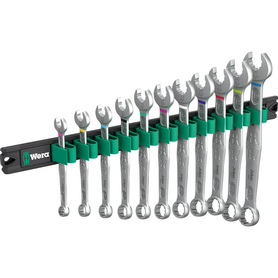 Wera Ring-Maulschlüssel-Satz 9640 Magnetleiste 6003 Joker 1 11-teilig