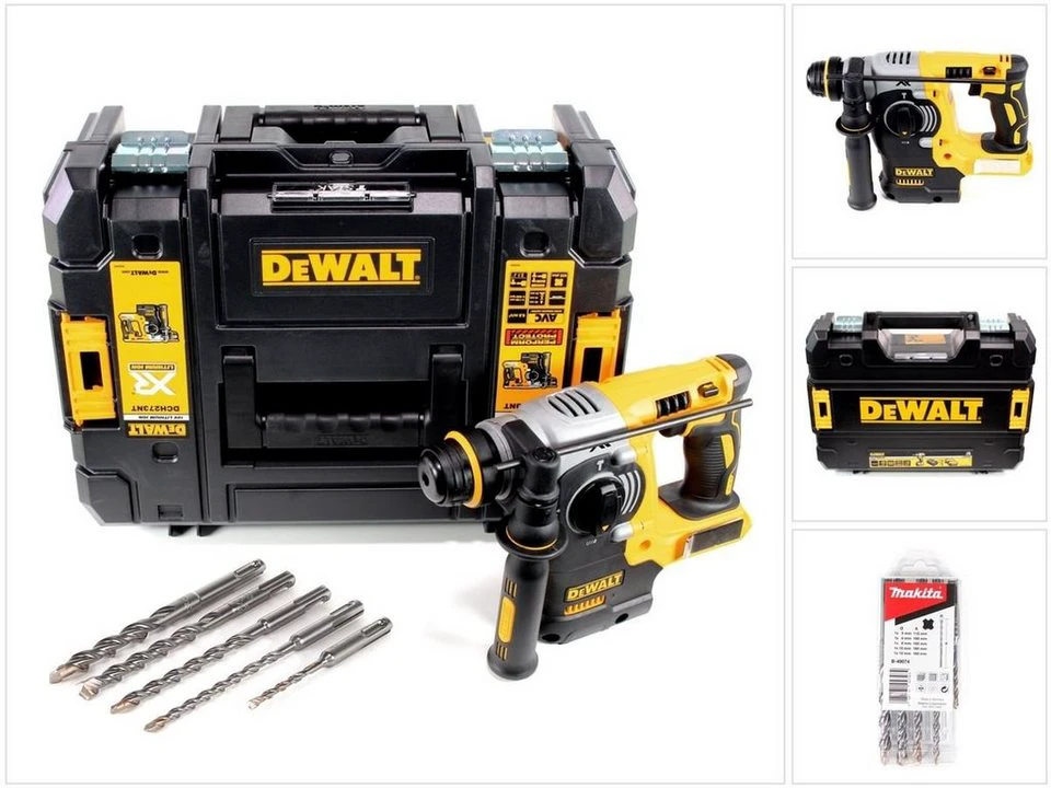 DeWalt Akku-Kombihammer DCH 273 NT 18 V 2,1 J SDS-Plus Brushless TSTAK 5-teiliges Bohrer-Set