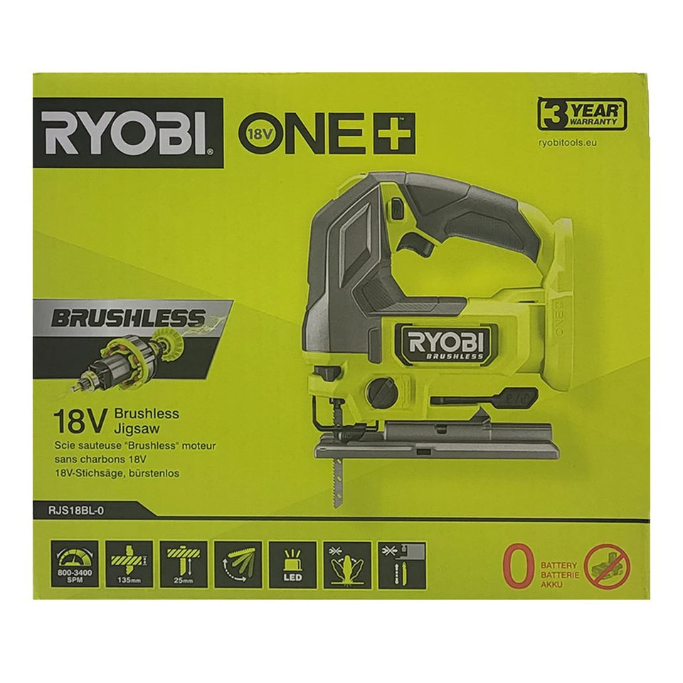 Ryobi Akku-Stichsäge RJS18BL-0 bürstenlos 18 V ONE+ ohne Akku