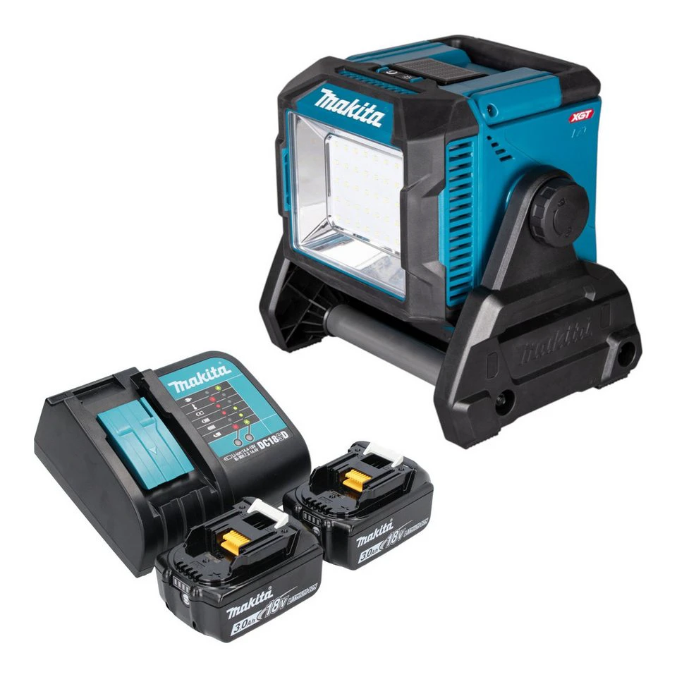 Makita ML 005 G Akku Baustellenleuchte 3600 lm 2x BL 1830 B 3,0 Ah DC 18 SD