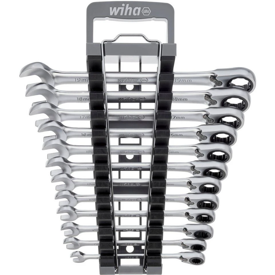 Wiha Ringratschen-Gabelschlüssel-Set 12-teilig SW 8–19 mm