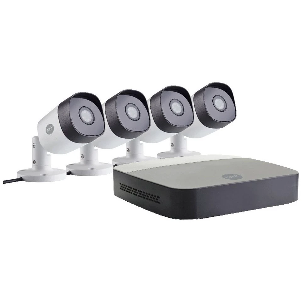 Yale Überwachungskamera YALE SV-4C-4ABFX-2 V2 Analog Set 4-Kanal 4 Kameras FullHD