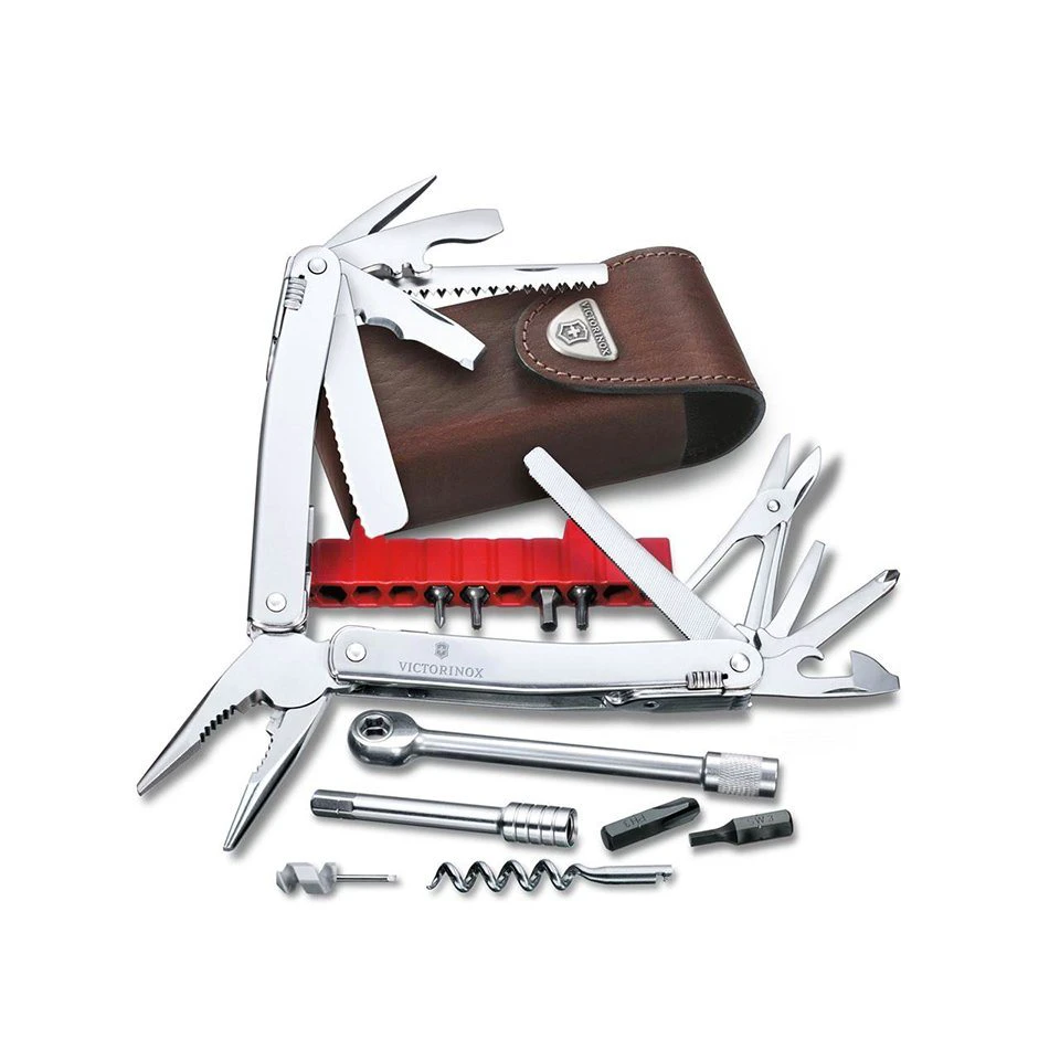 Victorinox Swiss Tool Spirit XC Plus Ratche 3.0239.L Multitool 105 mm mit Lederetui