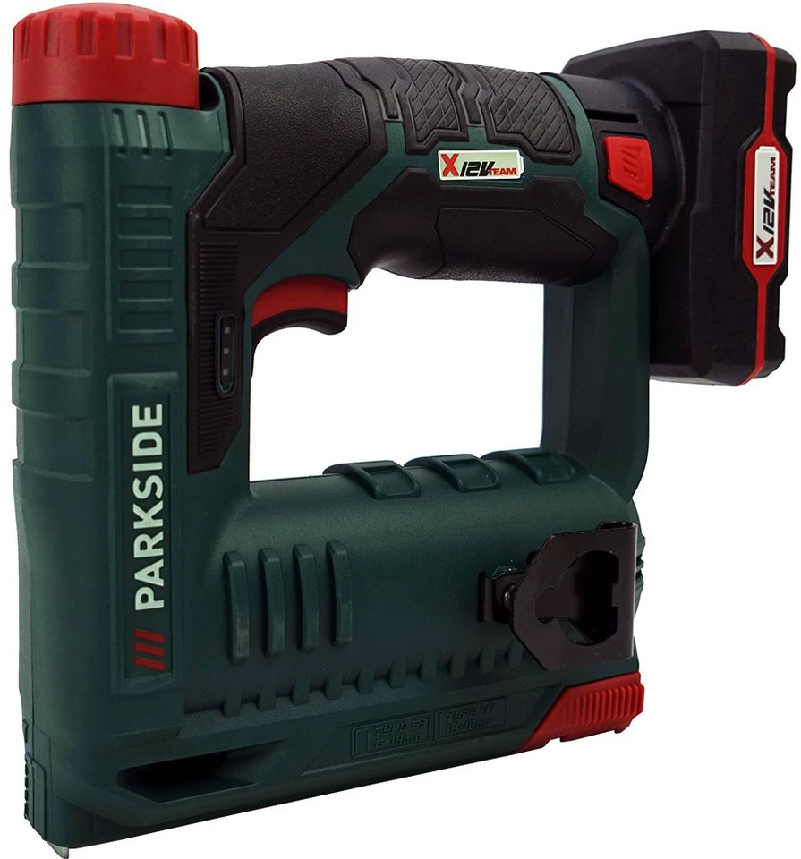 Parkside Akku-Tacker PAT 12 12 V mit 4 Ah Akku und Ladegerät