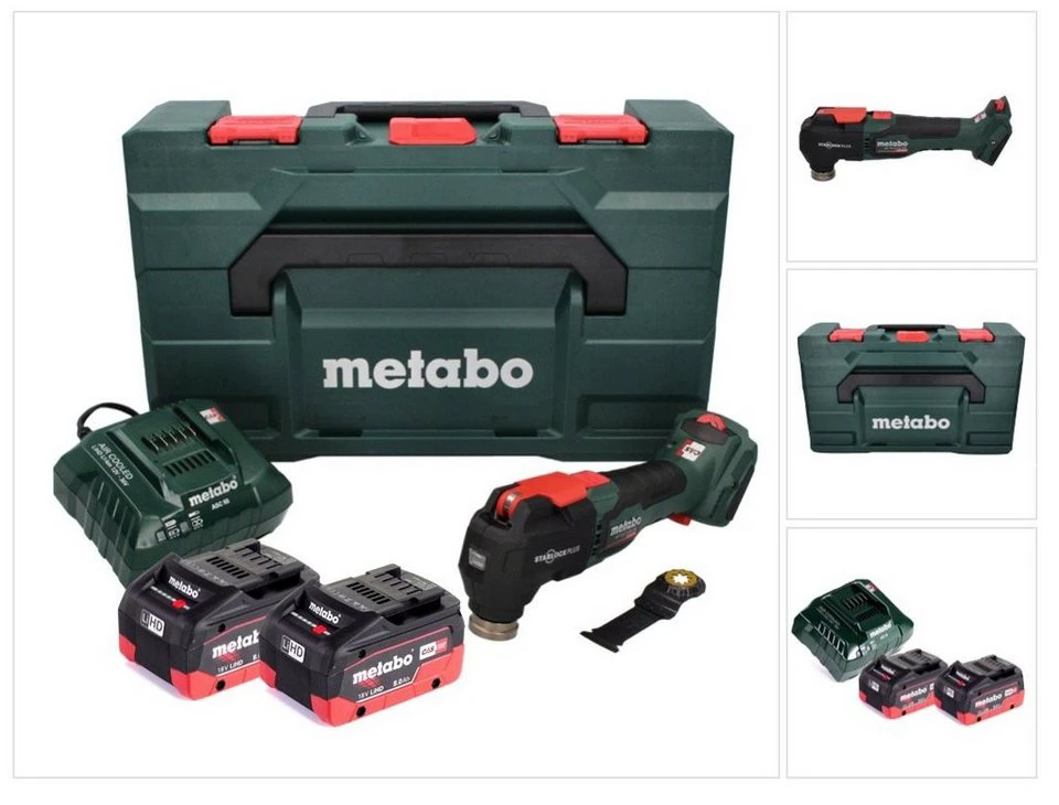 Metabo Akku-Multifunktionswerkzeug MT 18 LTX BL QSL 18 V Brushless Starlock Plus 2x 8,0 Ah