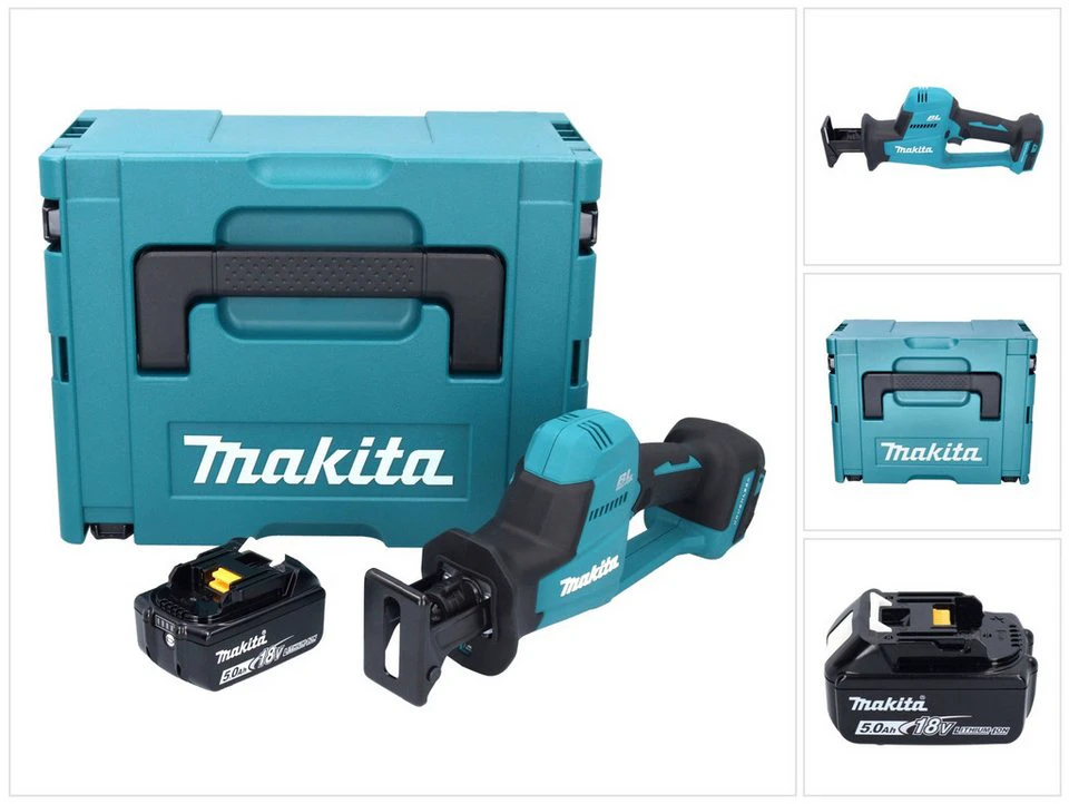 Makita Reciprosäge DJR 189 Akku Säbelsäge 18 V Brushless 1x Akku 5,0 Ah