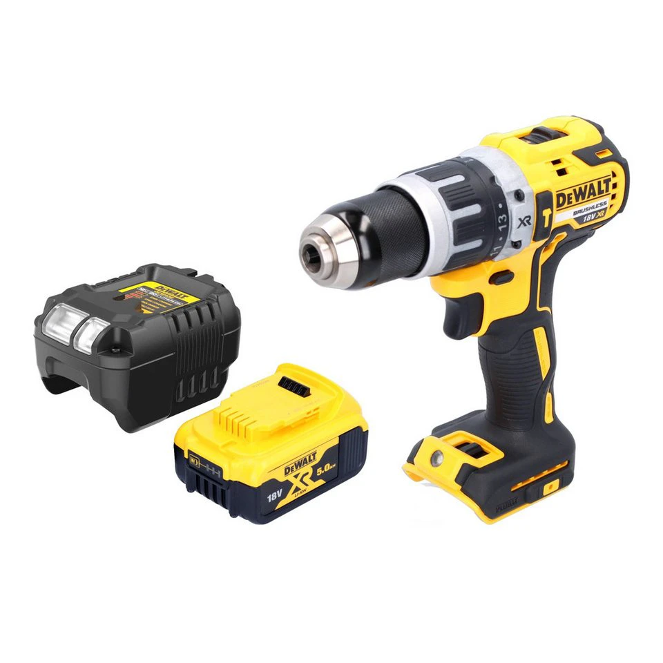 DeWalt Schlagbohrschrauber DCD 796 P1 18 V 70 Nm Brushless 1x Akku 5,0 Ah Ladegerät