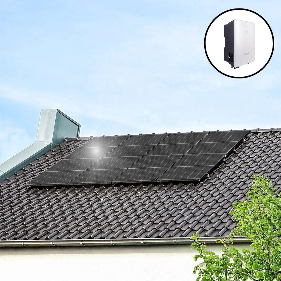 HOME DELUXE Solaranlage Komplettset 3000W mit 8 Solarpaneelen Sungrow Wechselrichter