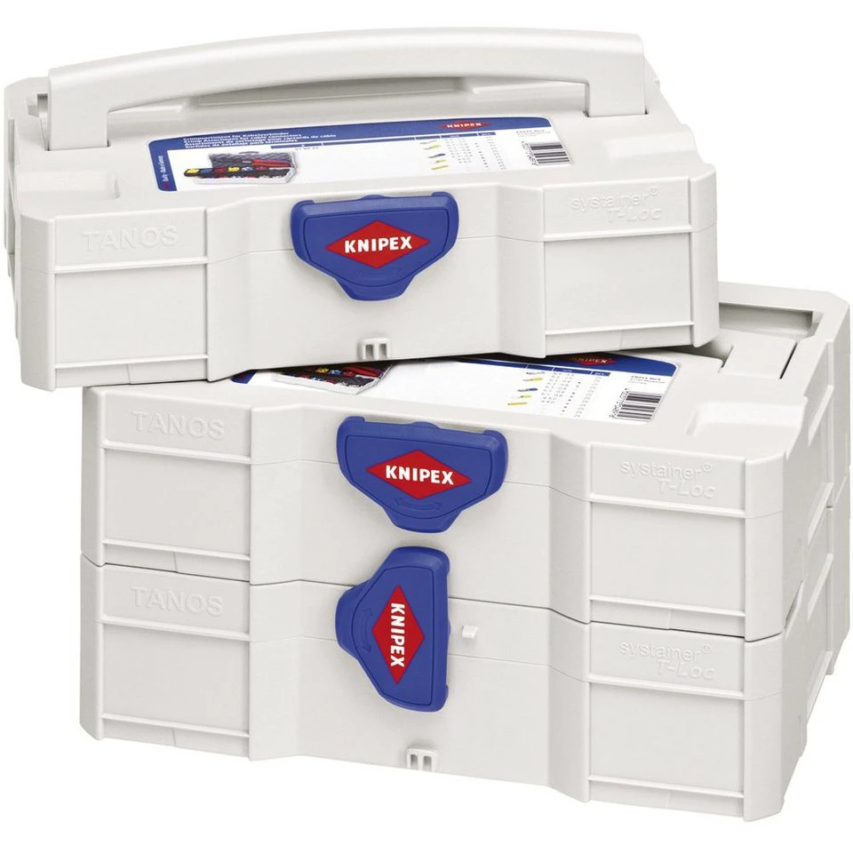 Knipex Crimpzange PreciForce 97 52 36 für isolierte Kabelschuhe und Verbinder im TANOS MINI-systainer