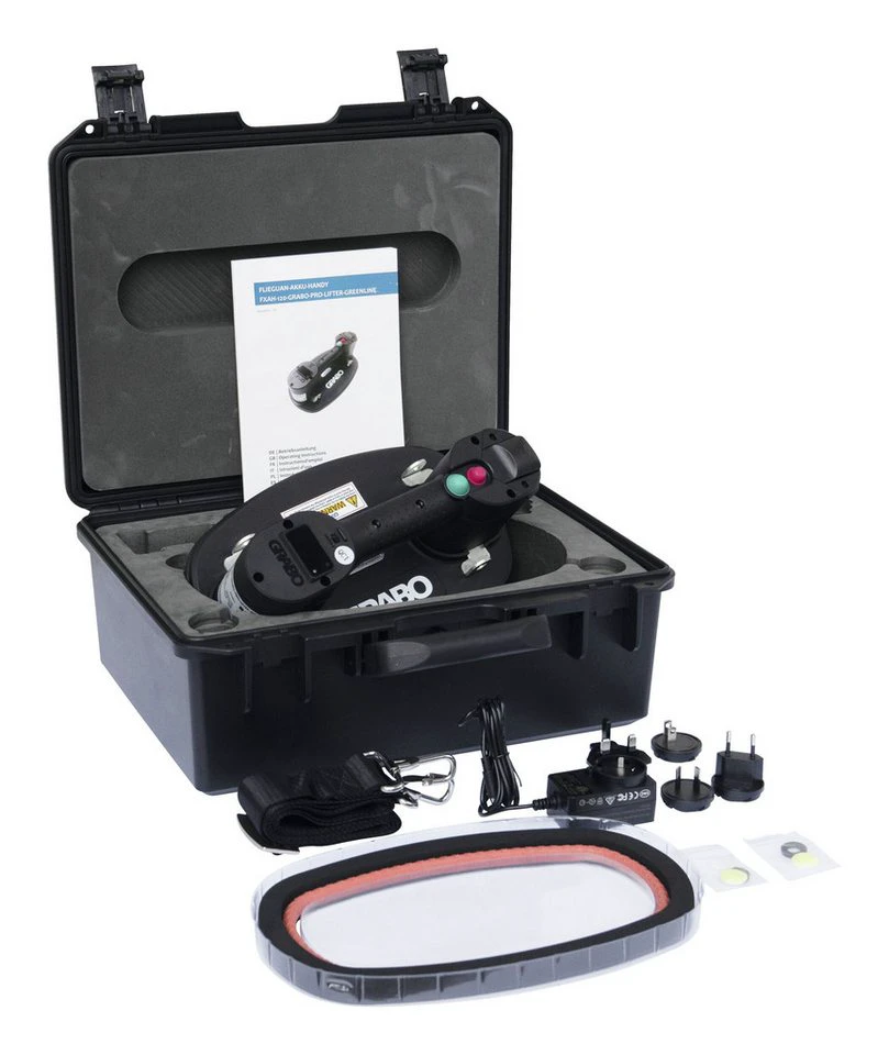 Probst Flieguan-Akku-Handy Saugheber mit digitalem Manometer, max. 120 kg Traglast