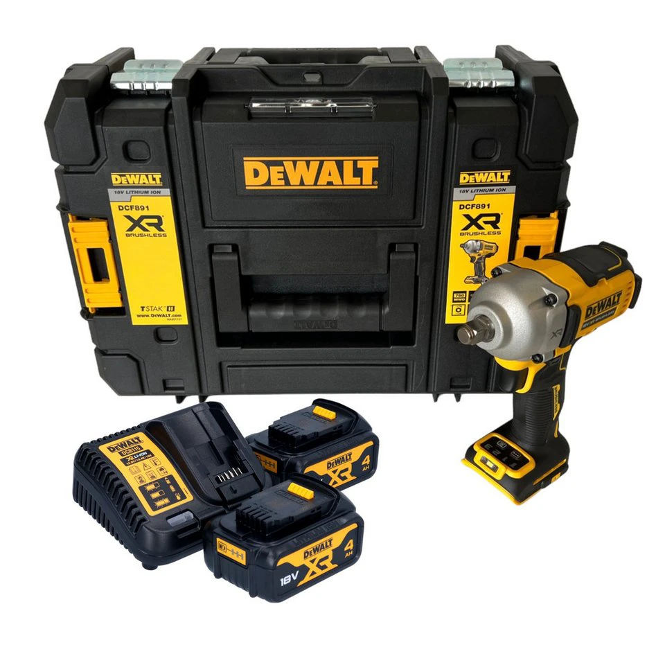 DeWalt Akku-Schlagschrauber DCF 891 M2T 18 V 1084 Nm 1/2" Brushless 2x Akku 4,0 Ah Ladegerät