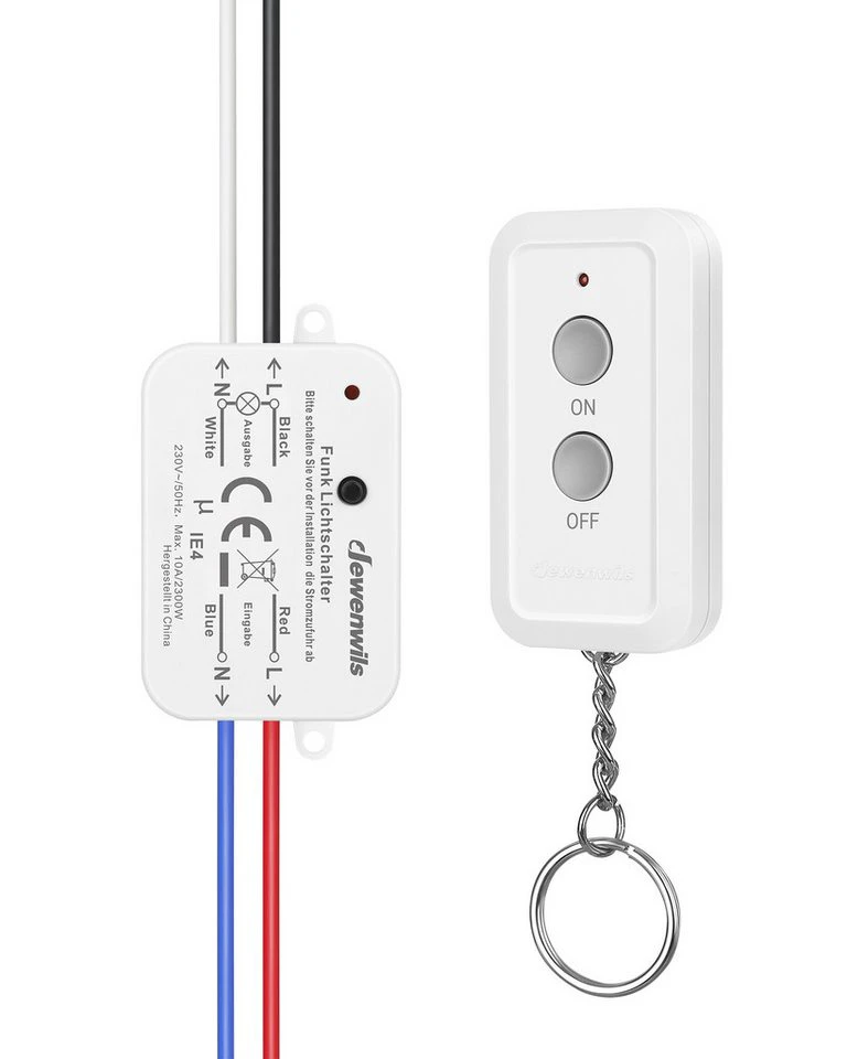 DEWENWILS Licht-Funksteuerung Funkschalter-Set 433,92 MHz bis 30 m 2300 W