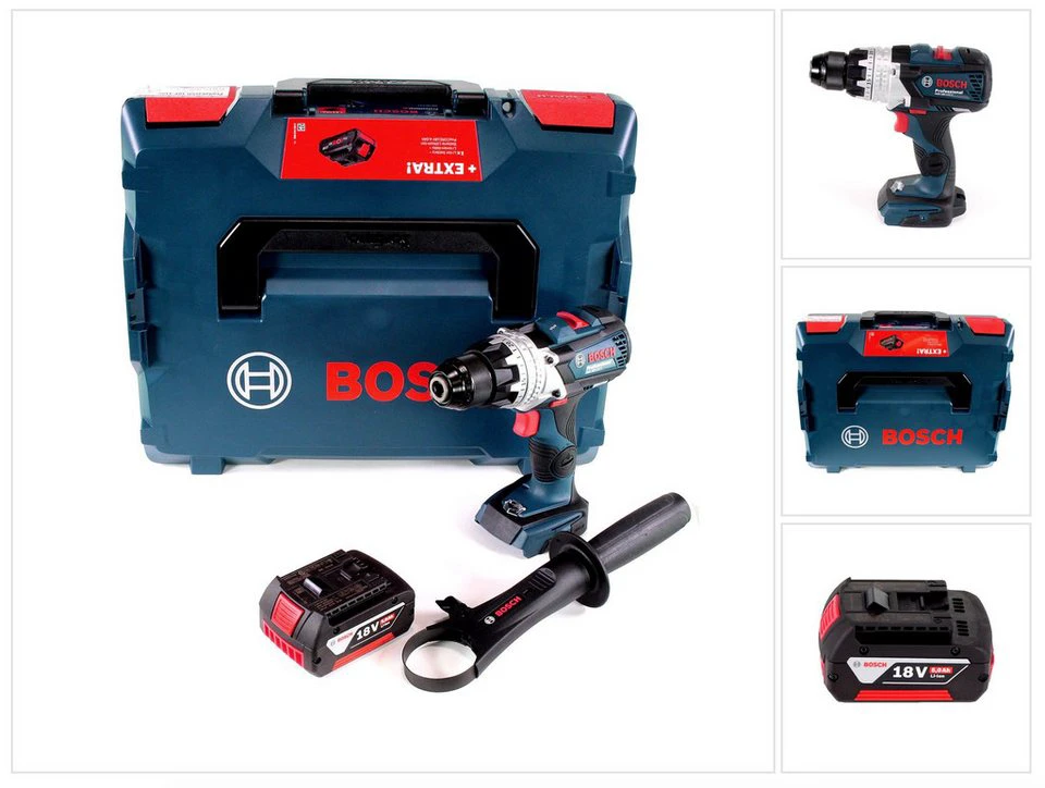 Bosch Professional GSR 18V-110 C Akku Bohrschrauber 18V 110 Nm Brushless mit 5,0 Ah Akku