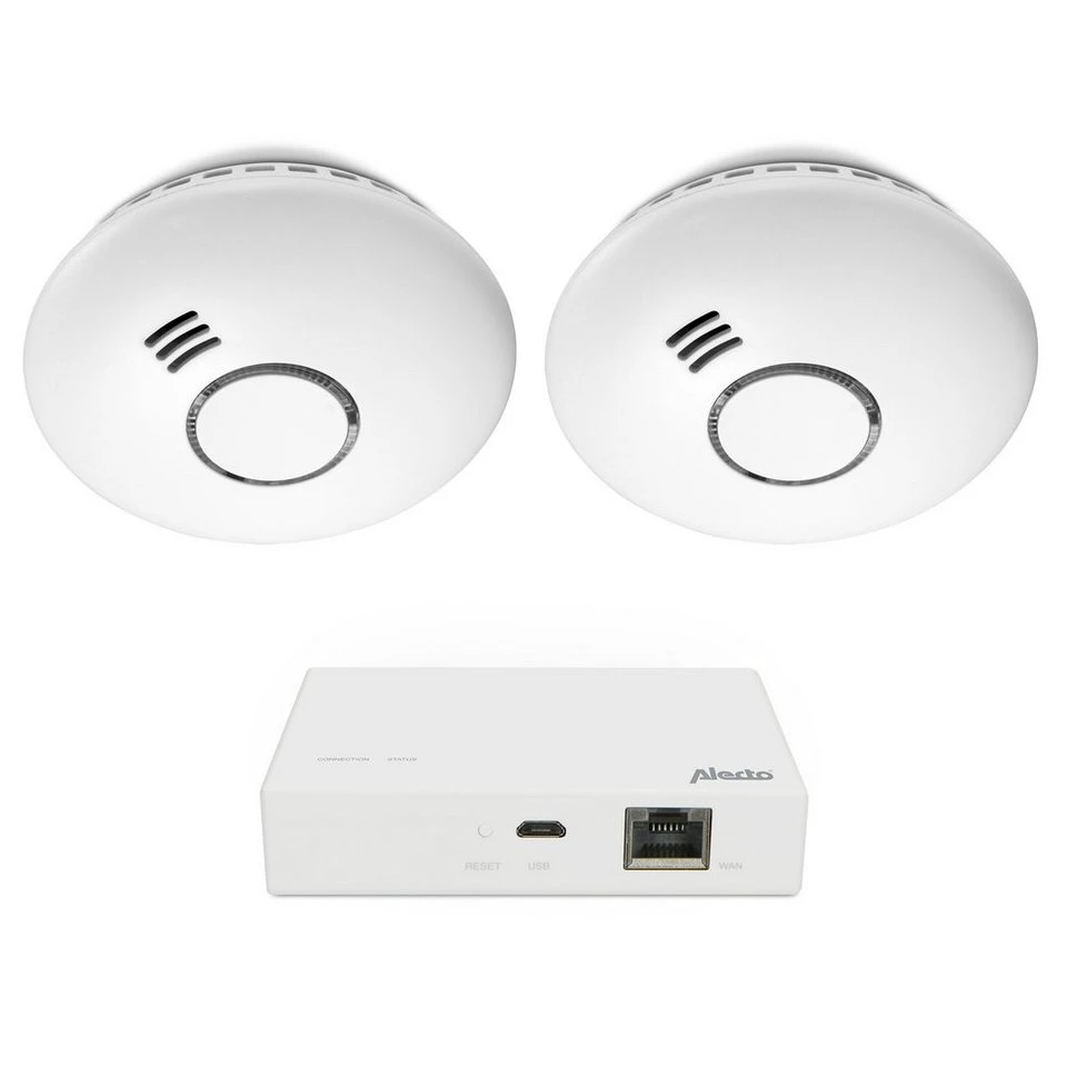 Alecto SMART-SMOKE10 SET 2 Rauchmelder Zigbee App-Steuerung Batterie-Warnung