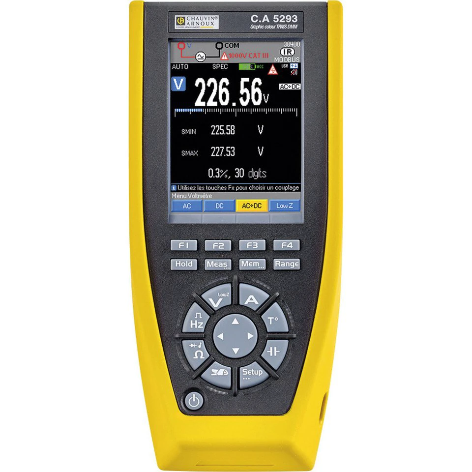Chauvin Arnoux C.A 5293 Spannungsprüfer Hand-Multimeter digital Datenlogger Grafik-D
