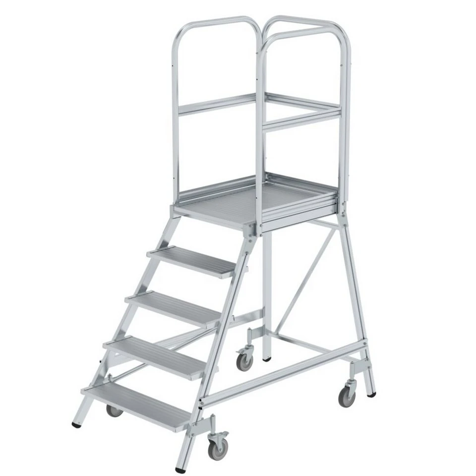 Munk Vielzweckleiter Podesttreppe 50105 einseitig 5 Stufen Aluminium