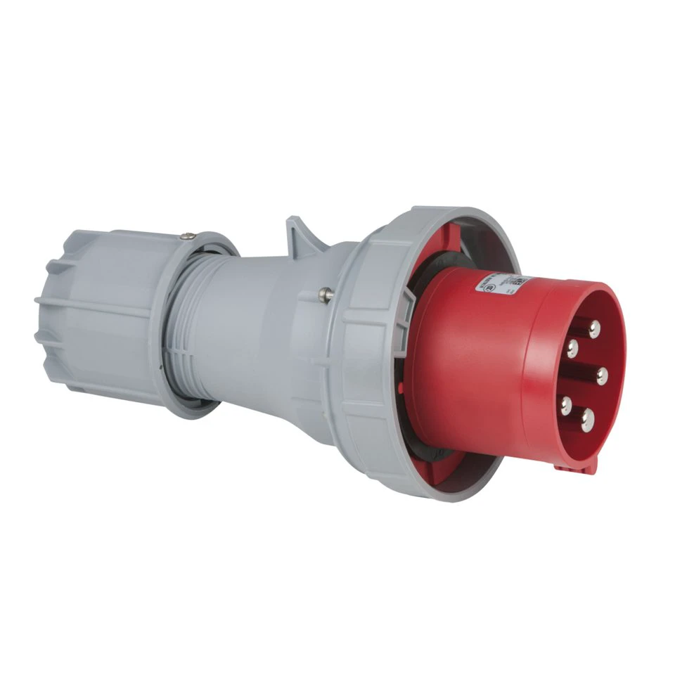 PCE CEE-Stecker 125 A/400 V 5-pin Plug male Rot IP67