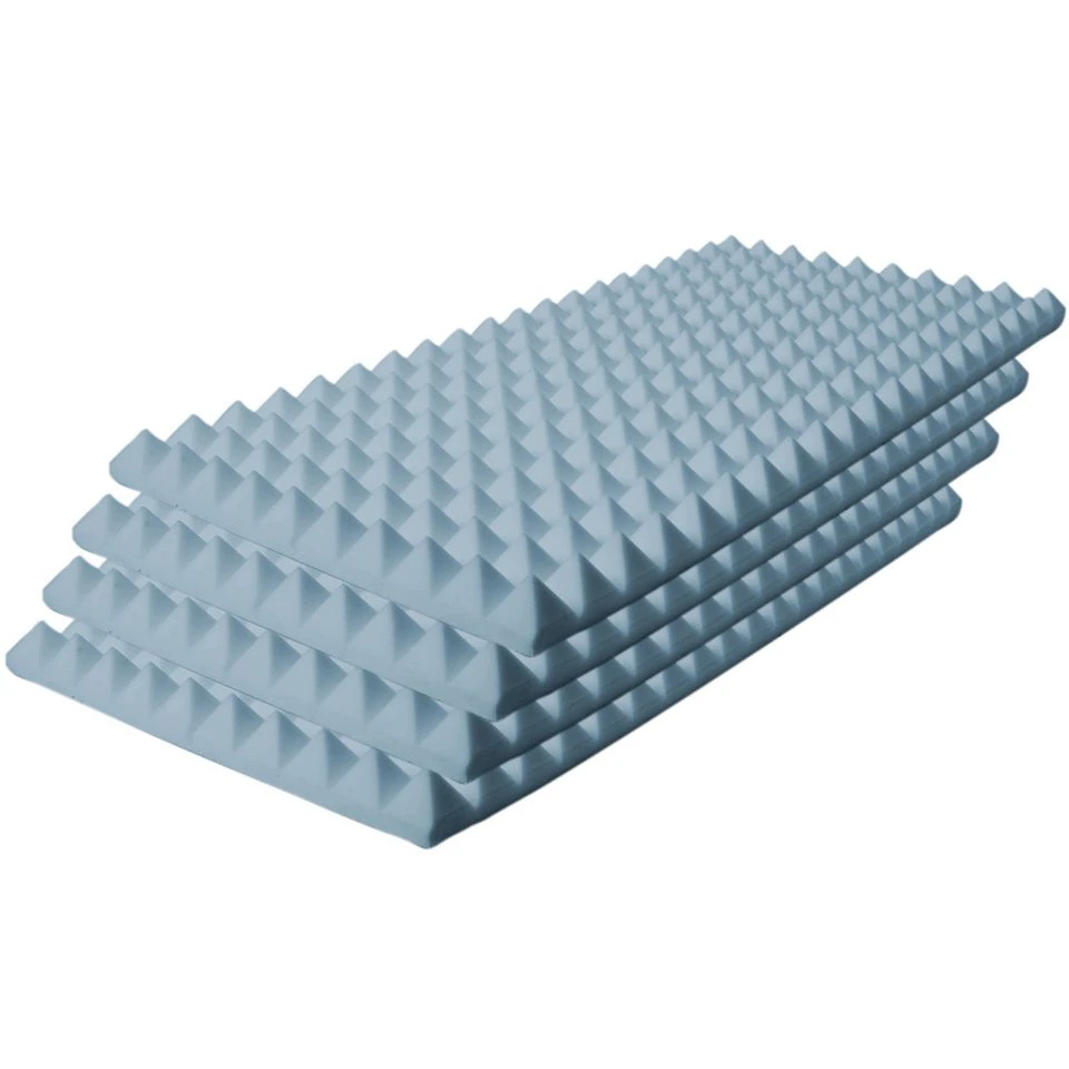 MUSIC STORE Pyramis Absorber 100 mm 4 Stück Basotect grau 50 x 100 cm