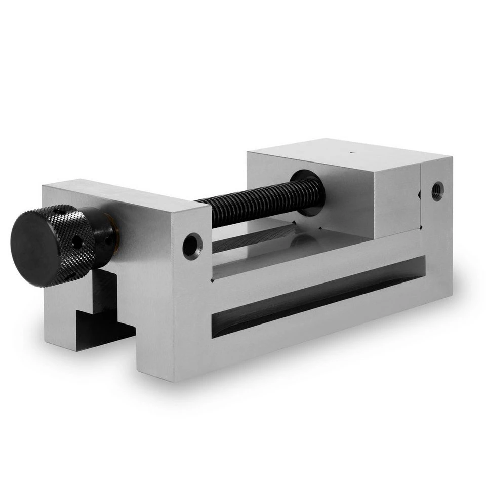 EBERTH Präzisionsschraubstock AK1-PS-GG125 mit Spindel 125 mm Spannbreite 160 mm Stahl