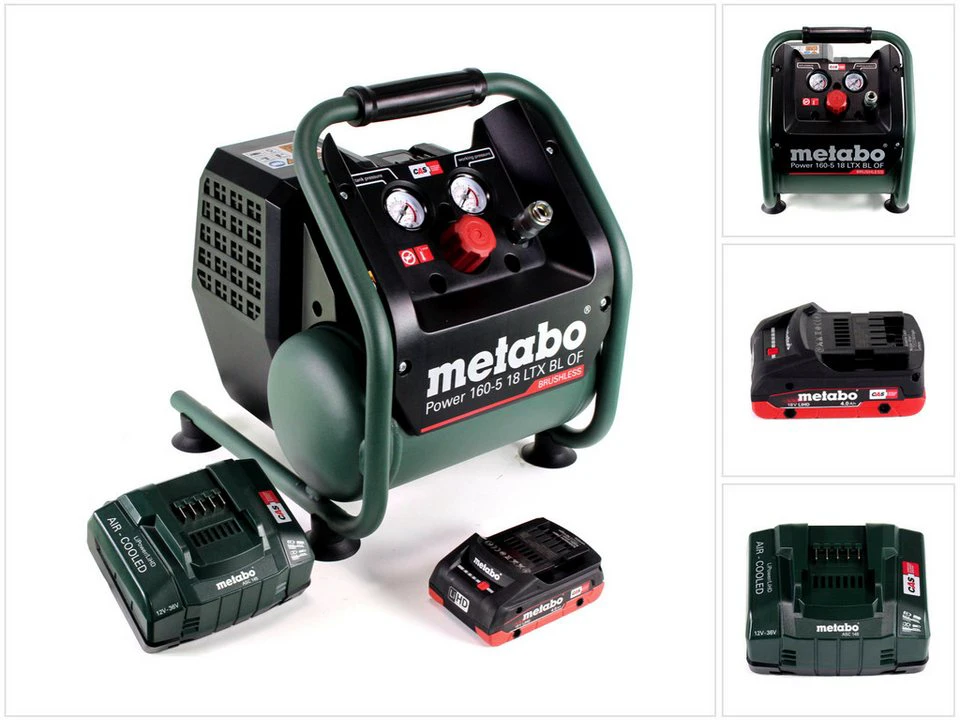 Metabo Power 160-5 18 LTX BL OF Akku-Kompressor 18 V 8 bar bürstenlos