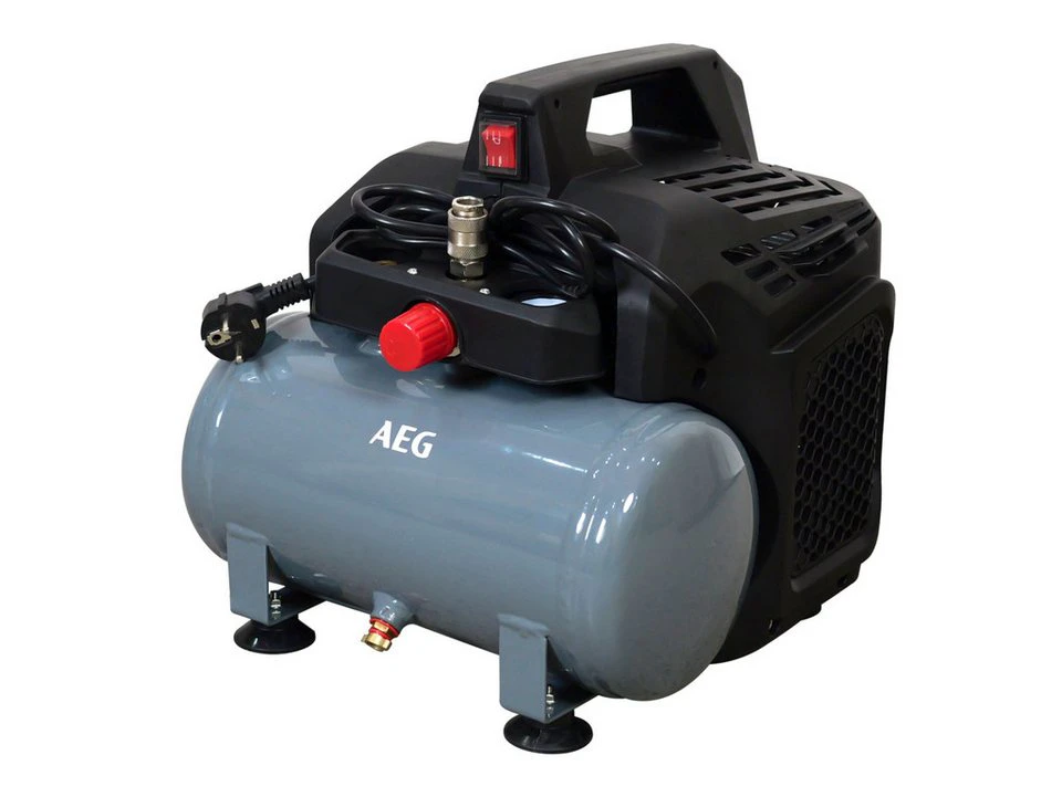 AEG Kompressor 6 l max. 8 bar ölfrei 56 dB 1,5 PS 0,75 kW