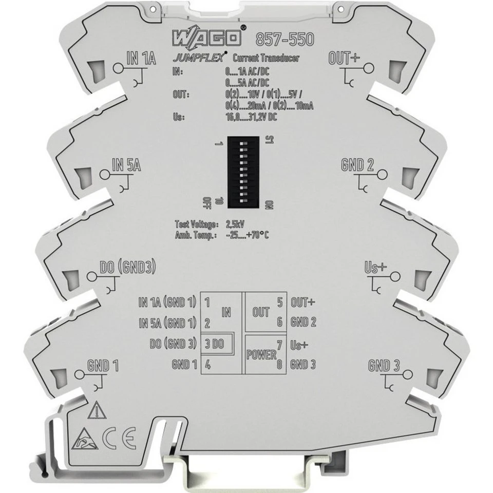 WAGO Strommessumformer AC/DC 0 - 1 A, 0 - 5 A (857-550)