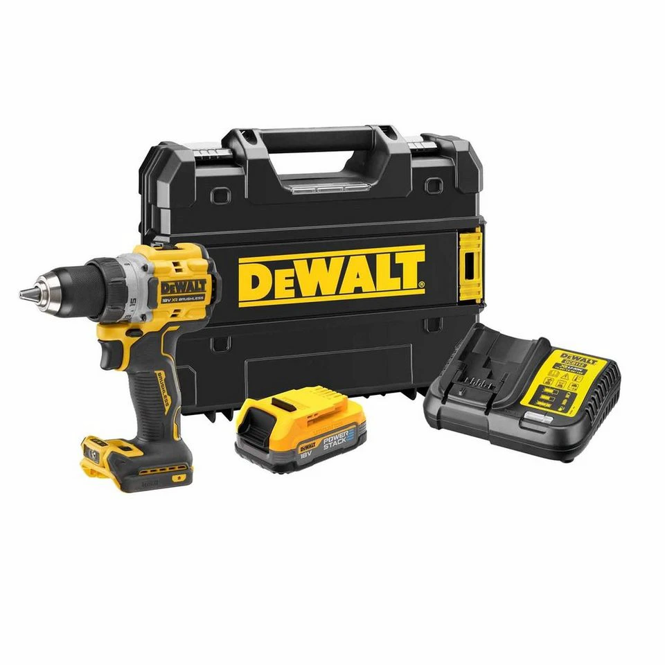 DeWalt Akku-Bohrschrauber DCD800E1T-QW 18 V Powerstack 1,7 Ah Ladegerät 1 Akku