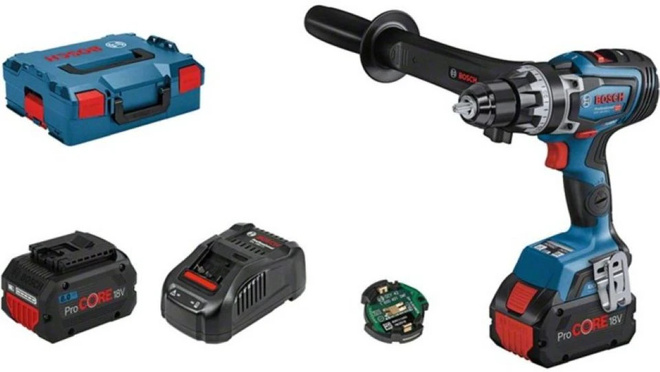 BOSCH Akku-Bohrschrauber BITURBO GSR 18V-150 C Professional blau/schwarz 2 ProCORE18V 8,0Ah Akkus
