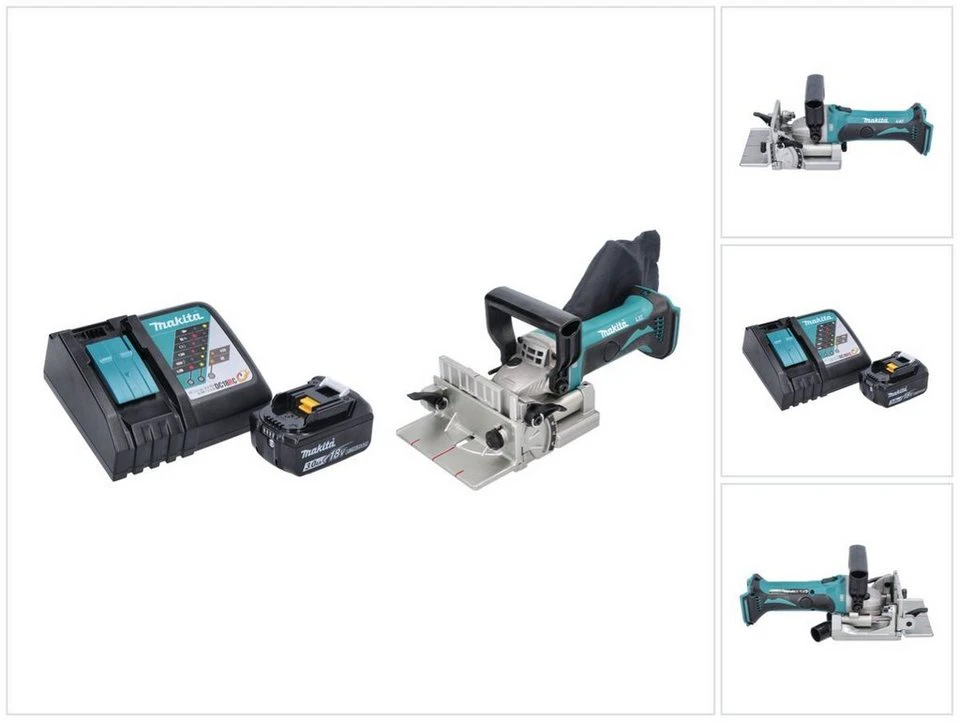 Makita Nutfräse DPJ 180 RF1 Akku 18 V 100 mm 3,0 Ah Ladegerät