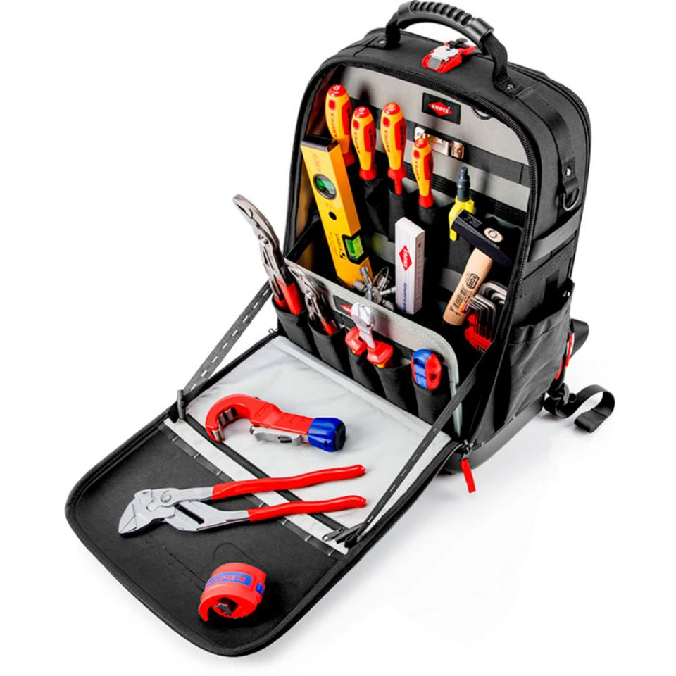 KNIPEX Werkzeugrucksack Modular X18 Sanitär 17-teilig