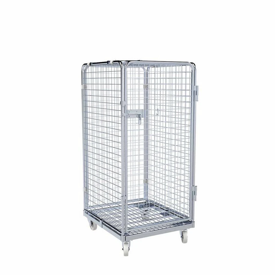 OSWALD Transportgeräte Rollbehälter mittel RW10389 5-seitig Metall 500 kg 724 x 815 x 1.550 mm