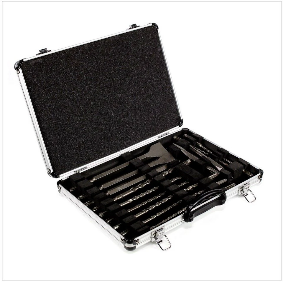Makita Bohrer- und Bit-Set D-21200 17tlg. SDS-Plus mit Bohrern, Meißeln und Alukoffer