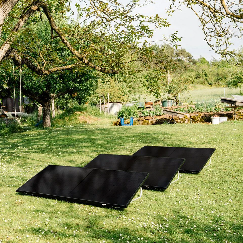 Balkonstrom Balkonkraftwerk 1500 Watt Komplettset bifazial Full-Black Made in Germany