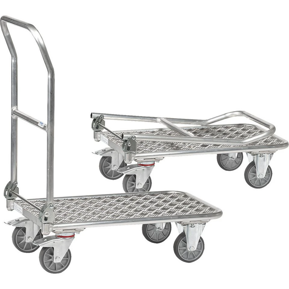 FETRA Transportwagen 1134 klappbar Aluminium 200 kg 4 Räder silber