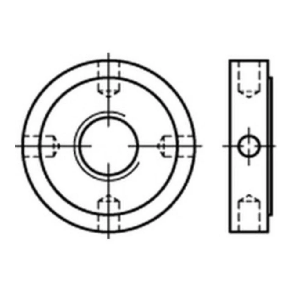 Reyher Muttern DIN 1816 14H M 48 x 1,5 Kreuzlochmuttern blank